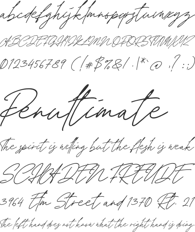 Tiffanyed font preview