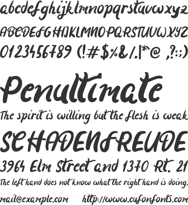 Disnaily font preview