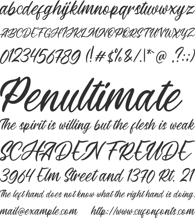 Gilliant font preview