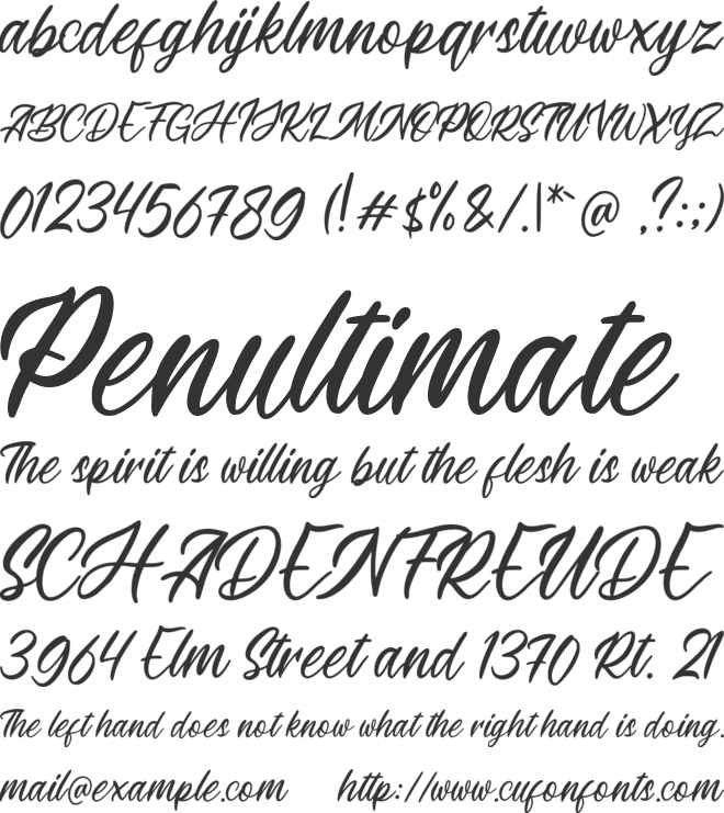Gilliant font preview
