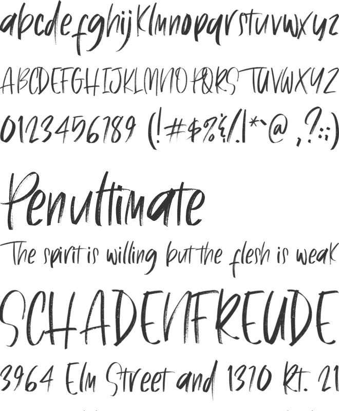 Jagernutt font preview