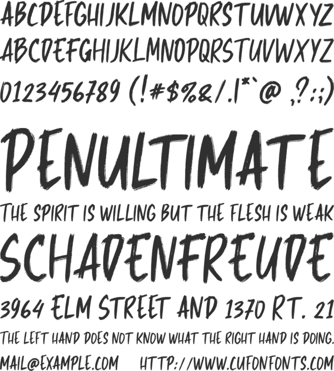 Rocking font preview