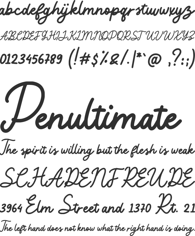Frostine font preview