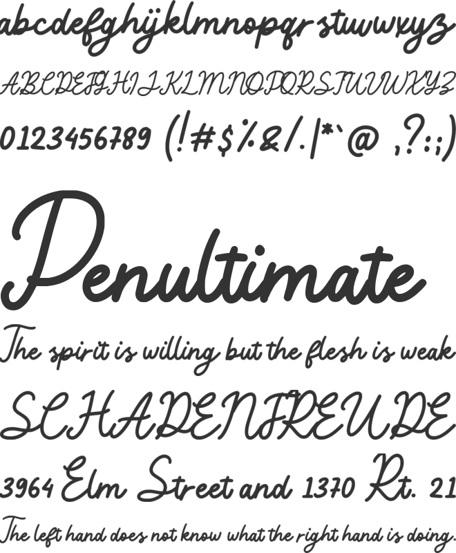 Frostine font preview