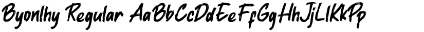 Byonlhy Regular font