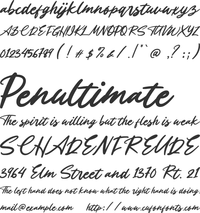 Anthony font preview