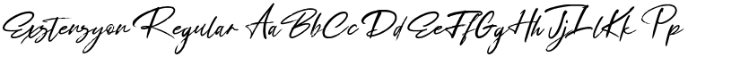 Exstensyon Regular font