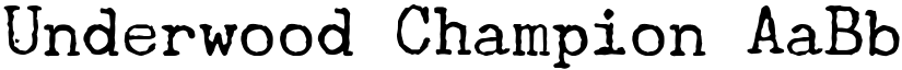 Underwood Champion font