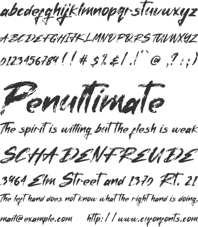 Balinysh font preview