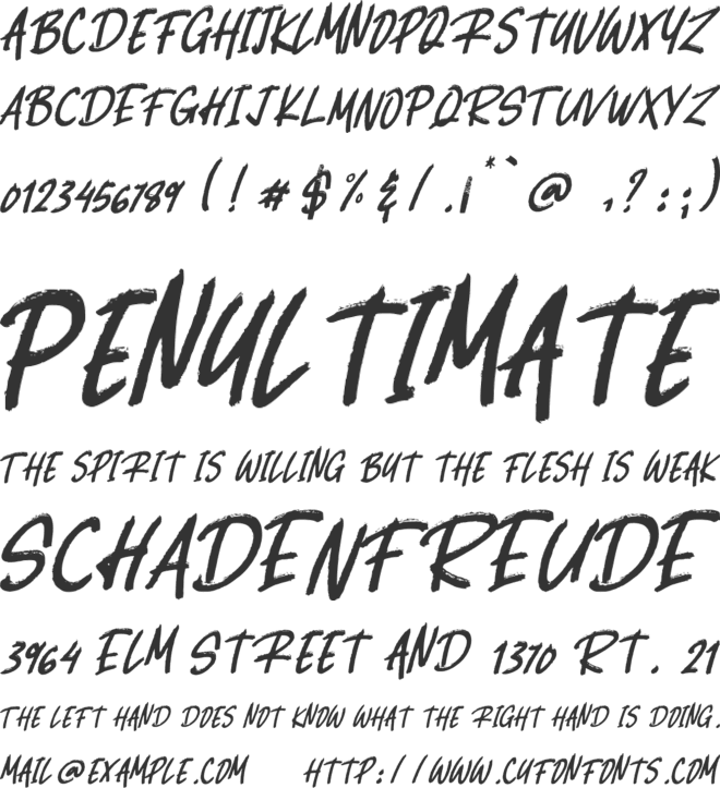 Ethernal font preview