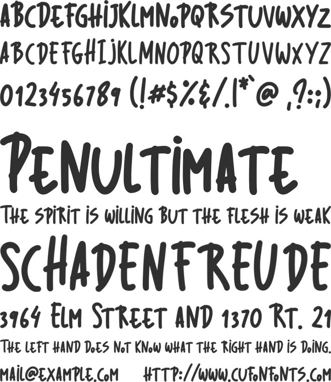 Manoline font preview