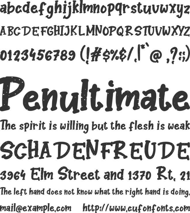 Rushour font preview