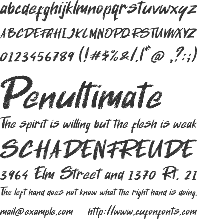 Giantthy font preview