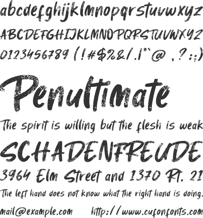 Samantha font preview