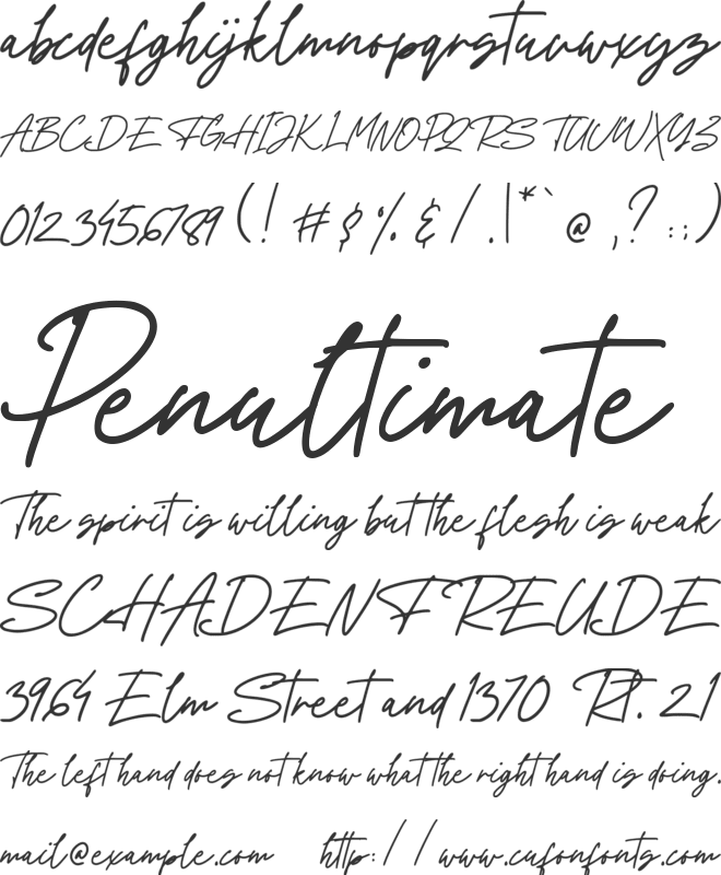 Renatta font preview