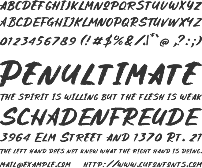 Holygrave font preview