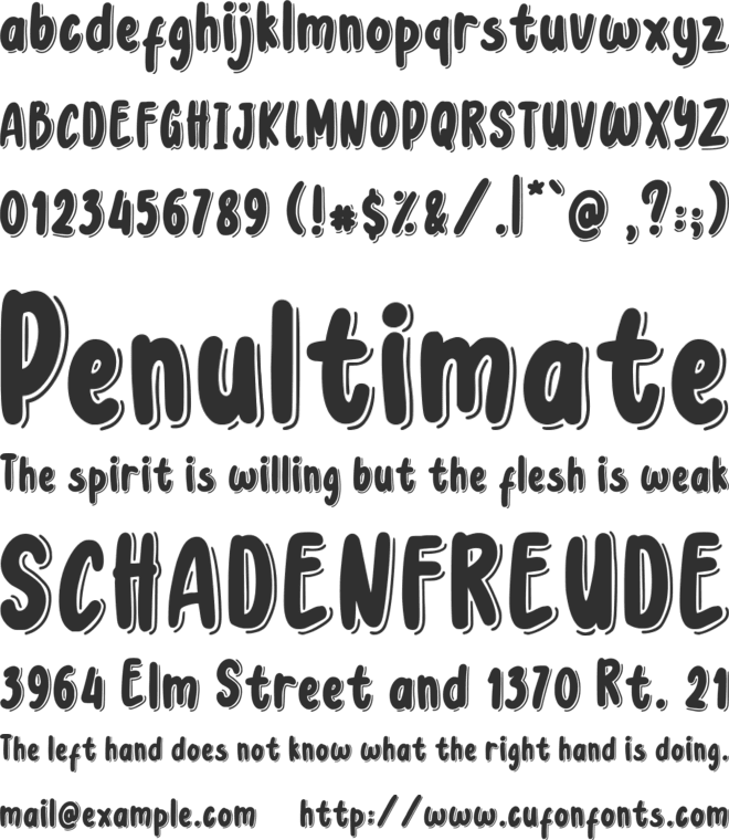 Donuts font preview