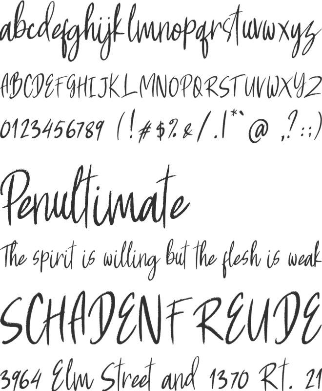 Dastend font preview