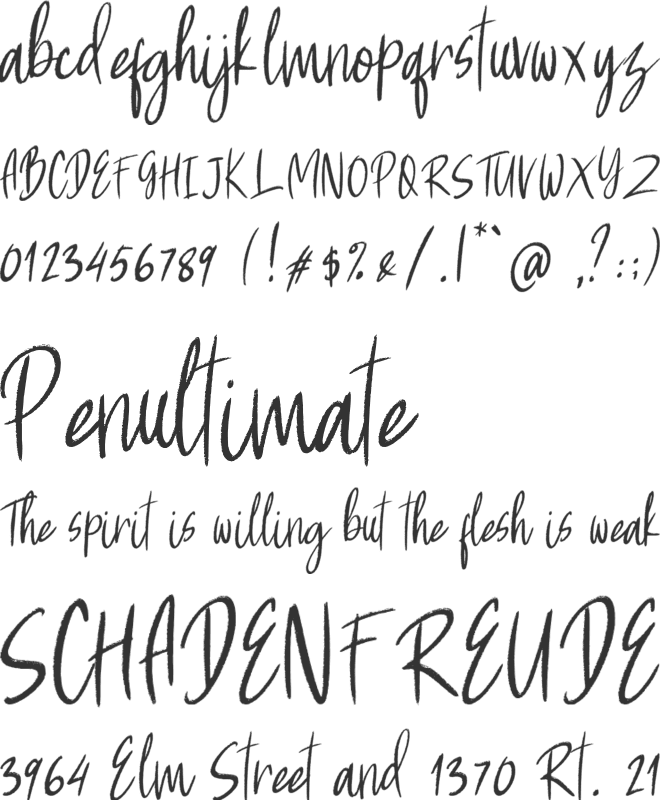 Dastend font preview
