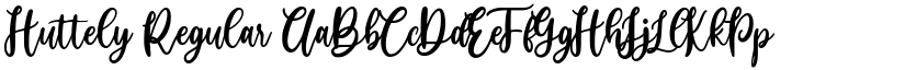 Huttely Regular font