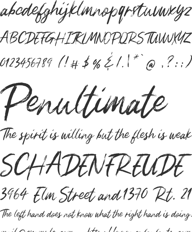 Kreature font preview