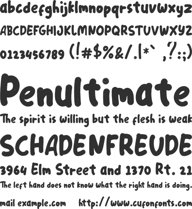 Hollidays font preview