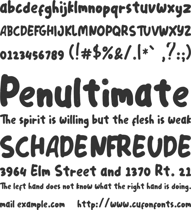 Hollidays font preview