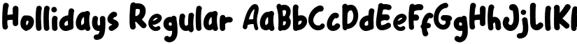 Hollidays Regular font