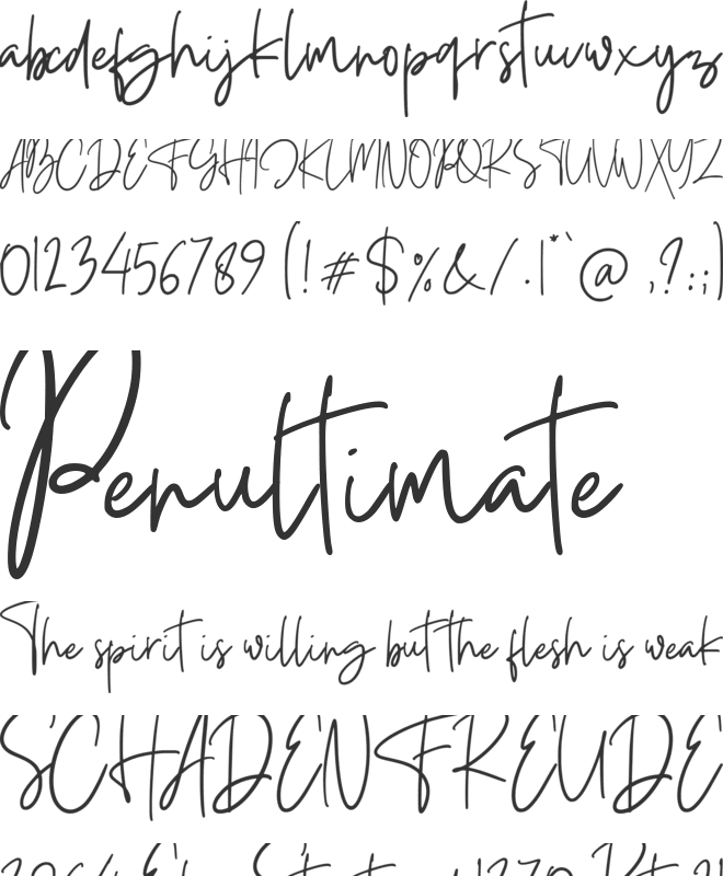 Foustayn font preview