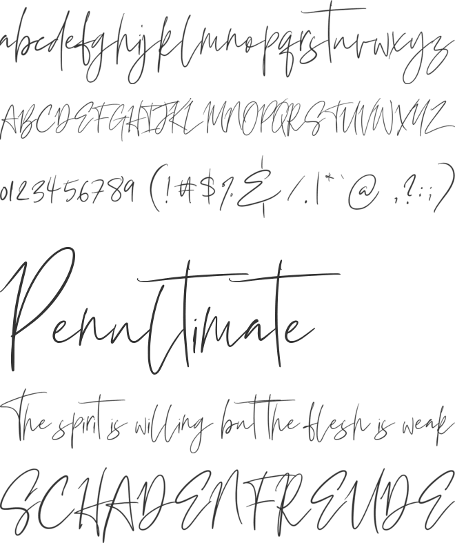 Sunstrike font preview