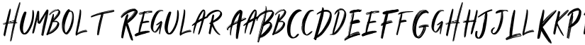 Humbolt Regular font