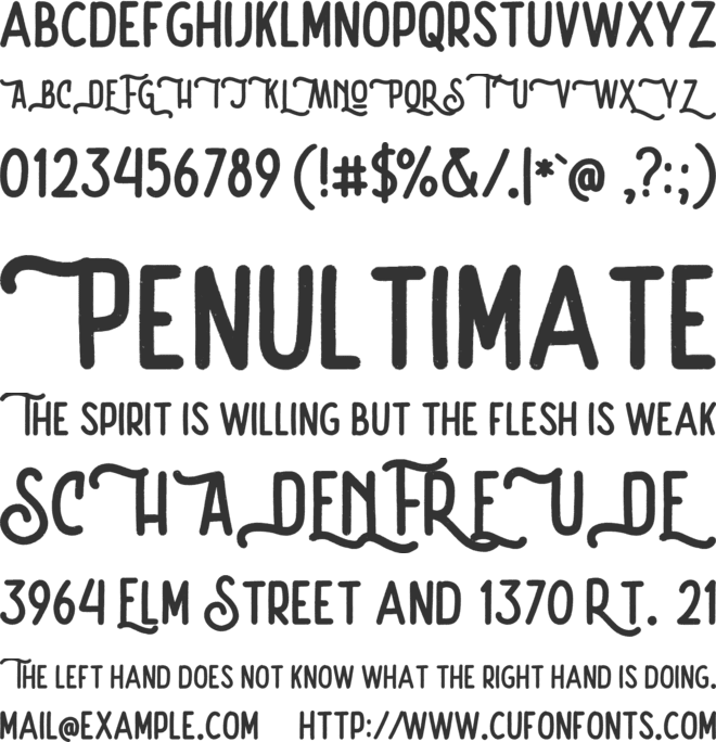 Thrello font preview