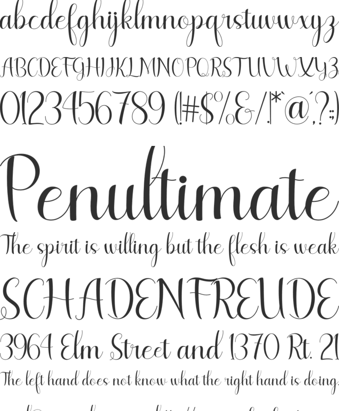 lesley lovely font preview