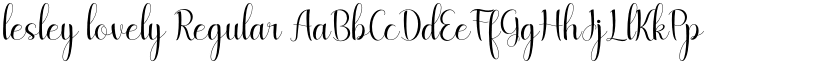 lesley lovely Regular font