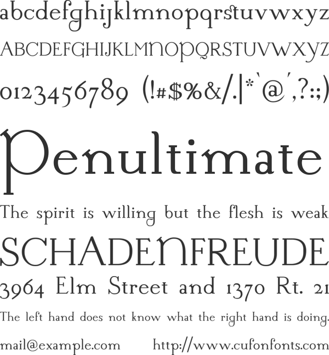 Kuhlenbach font preview