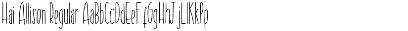 Hai Allison Regular font