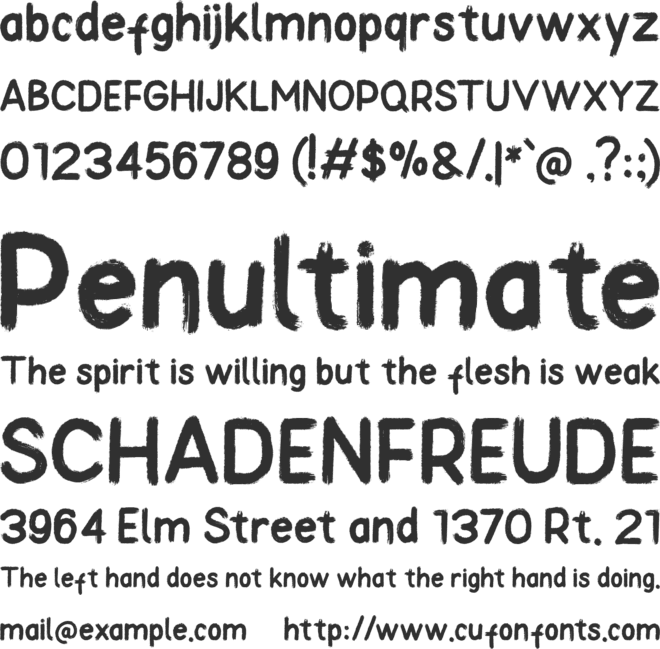 Mandhy font preview