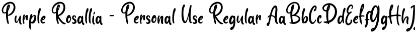 Purple Rosallia - Personal Use Regular font