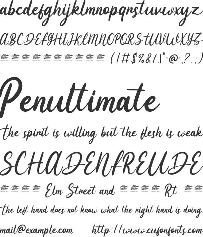 Diana Crush font preview