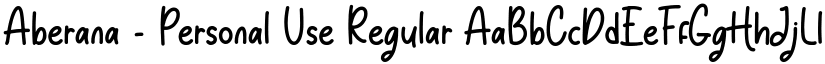 Aberana - Personal Use font download