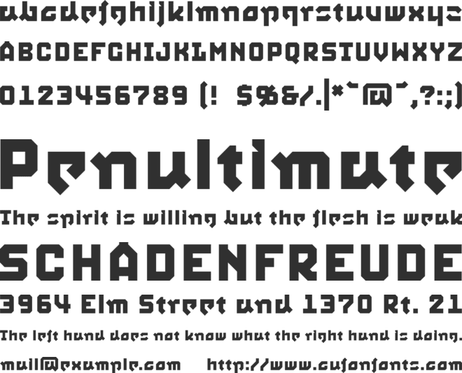 Squid font preview