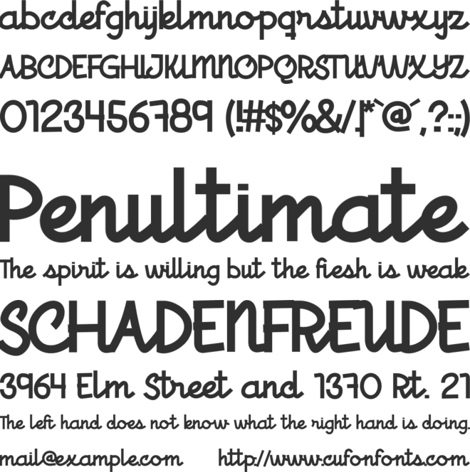 Only You font preview