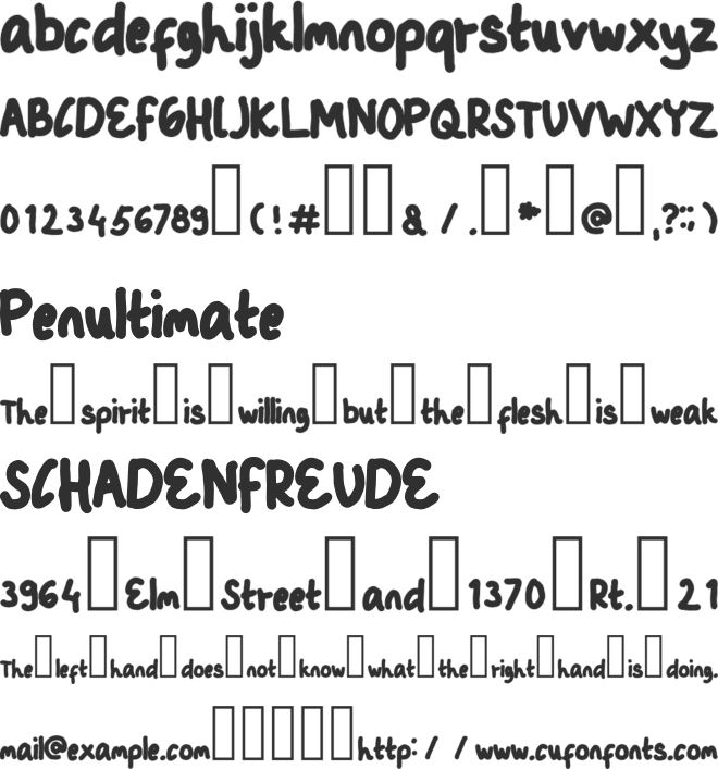 Kidos font preview