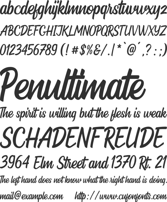 Relate font preview