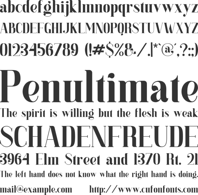 Magdelin font preview