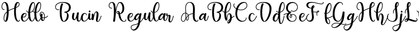 Hello Bucin Regular font
