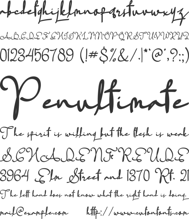 Father Christmas font preview