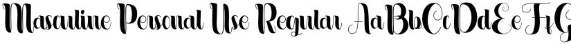 Masculine Personal Use Regular font