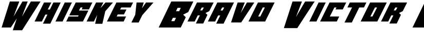 Whiskey Bravo Victor Bold font