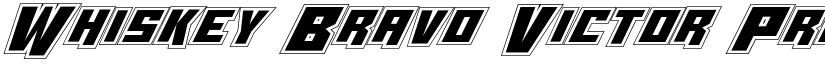 Whiskey Bravo Victor Pro font